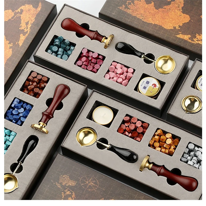 Wax Seal Stamp Set - Timbri fai-da-te Kit scatola sigillo cera