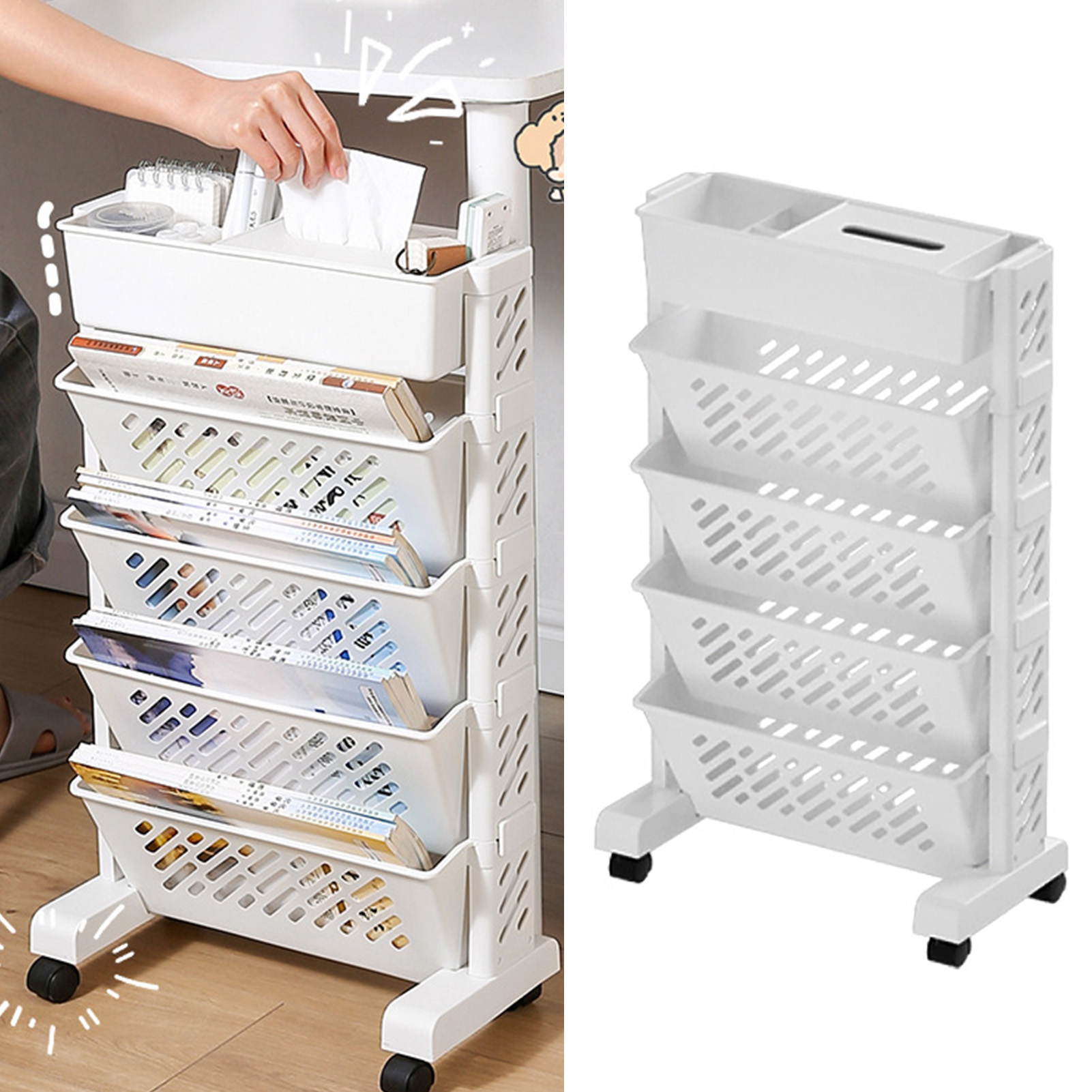 Scaffale mobile scaffale girev - Magazine Holder Rack recensione e prezzo